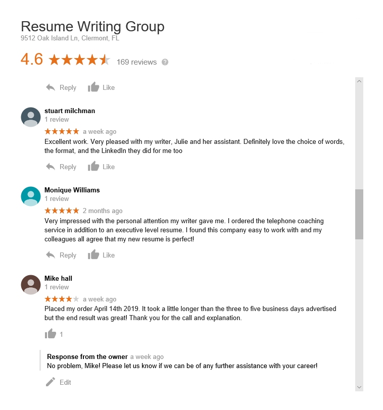 reviews - the resume writing group by mike hall