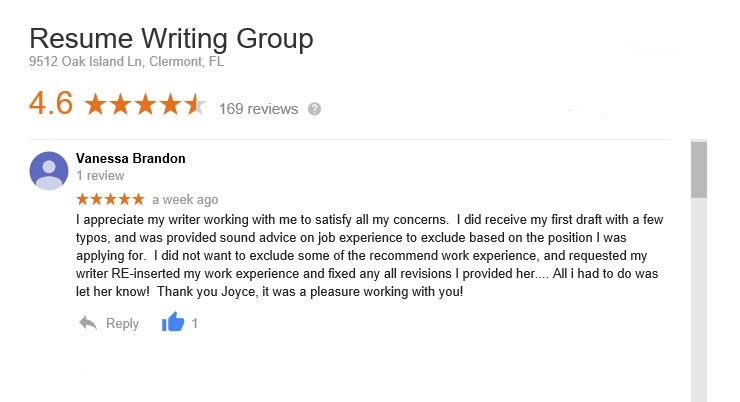 a review of the resume writing group by vanessa brandon